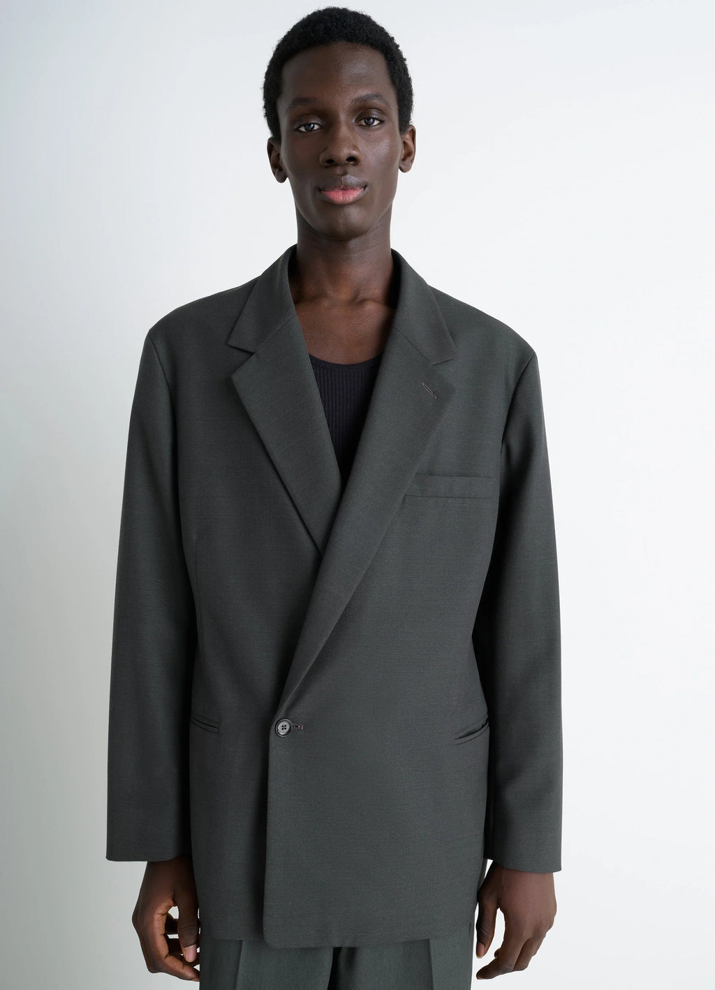 ダブルブレスト ソフトジャケット - Coal - トロピカルポリウール