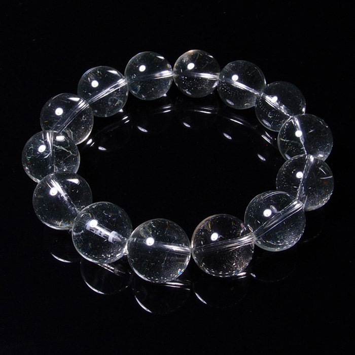 BK007 ガネッシュヒマール産ヒマラヤ水晶ブレスレット ネパールの職人