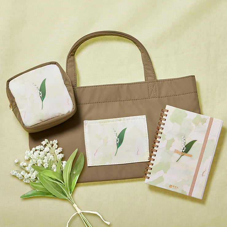 街まち Bloom series タオルハンカチ／北海道 スズラン｜地図グッズ