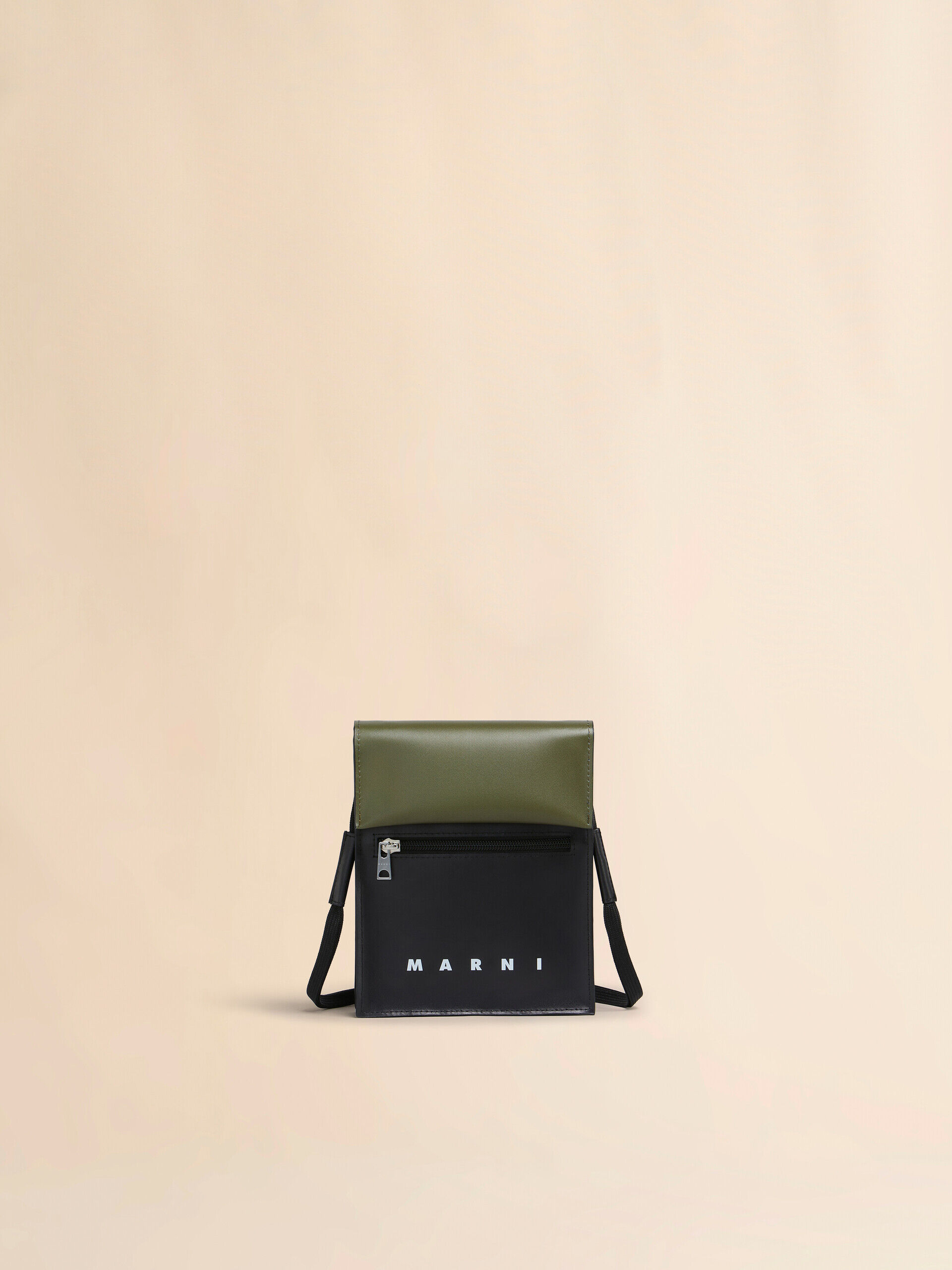 Deep green and black Tribeca shoulder bag | Marni