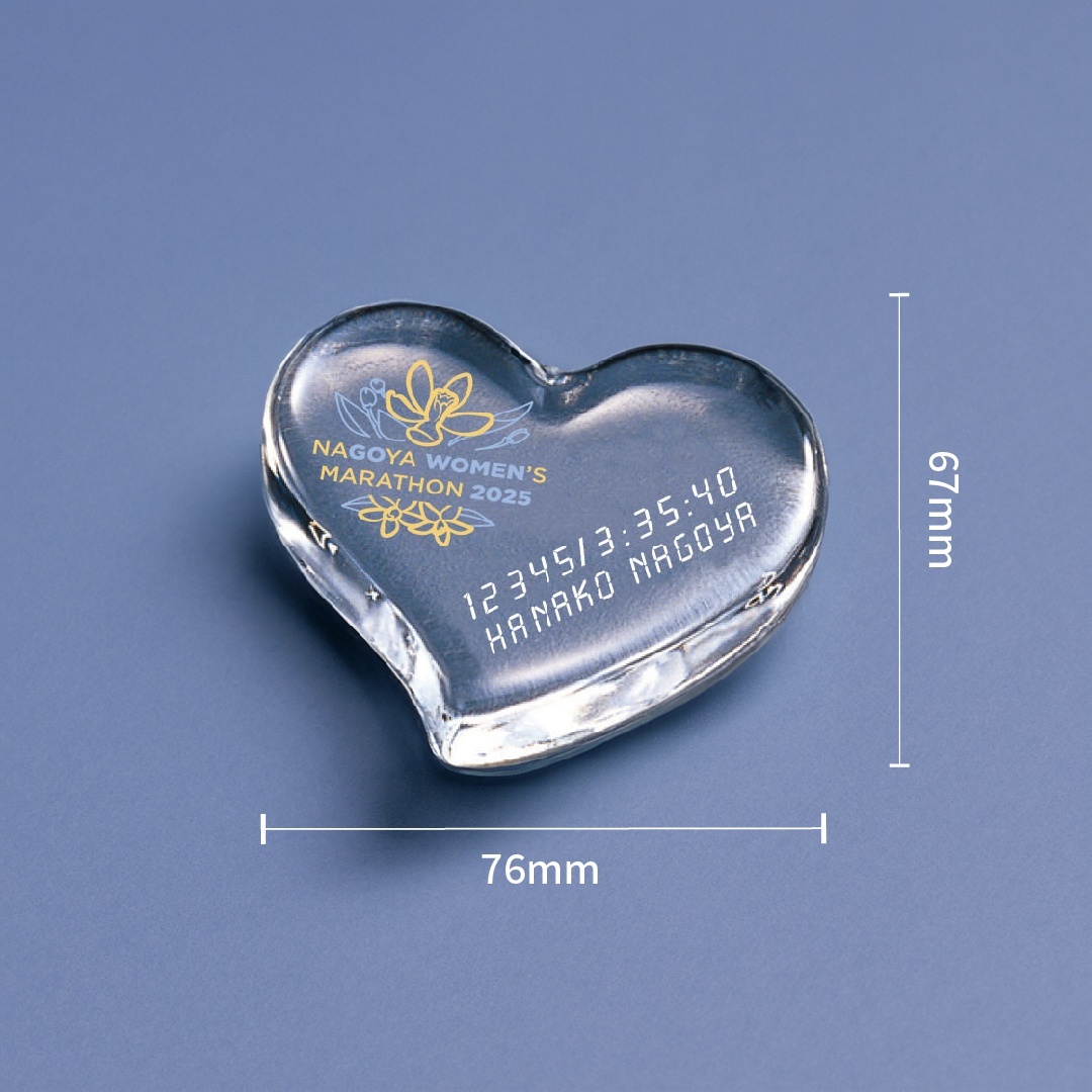 受注販売】ハート型クリスタルペーパーウエイト（申込期間：3月9日〜4