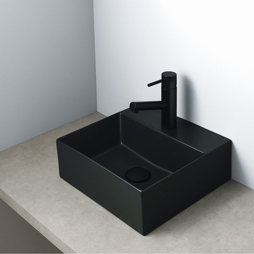 エレガンススクエア35 マットブラック│洗面ボウル（洗面器）