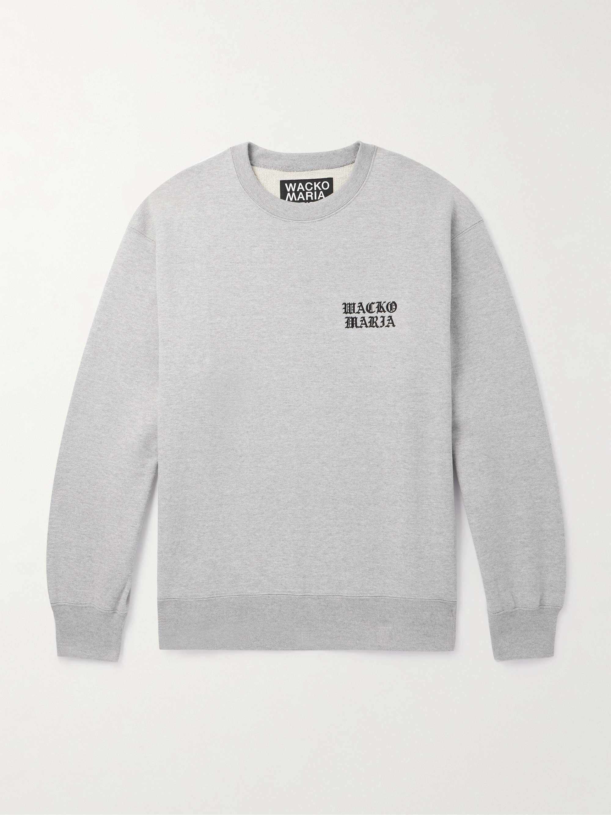 WACKO MARIA Logo-Embroidered Cotton-Jersey Sweatshirt for Men | MR