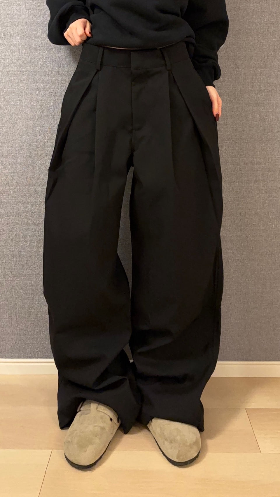 タックワイドスラックス＆ネクタイベルトセット s0814m-19