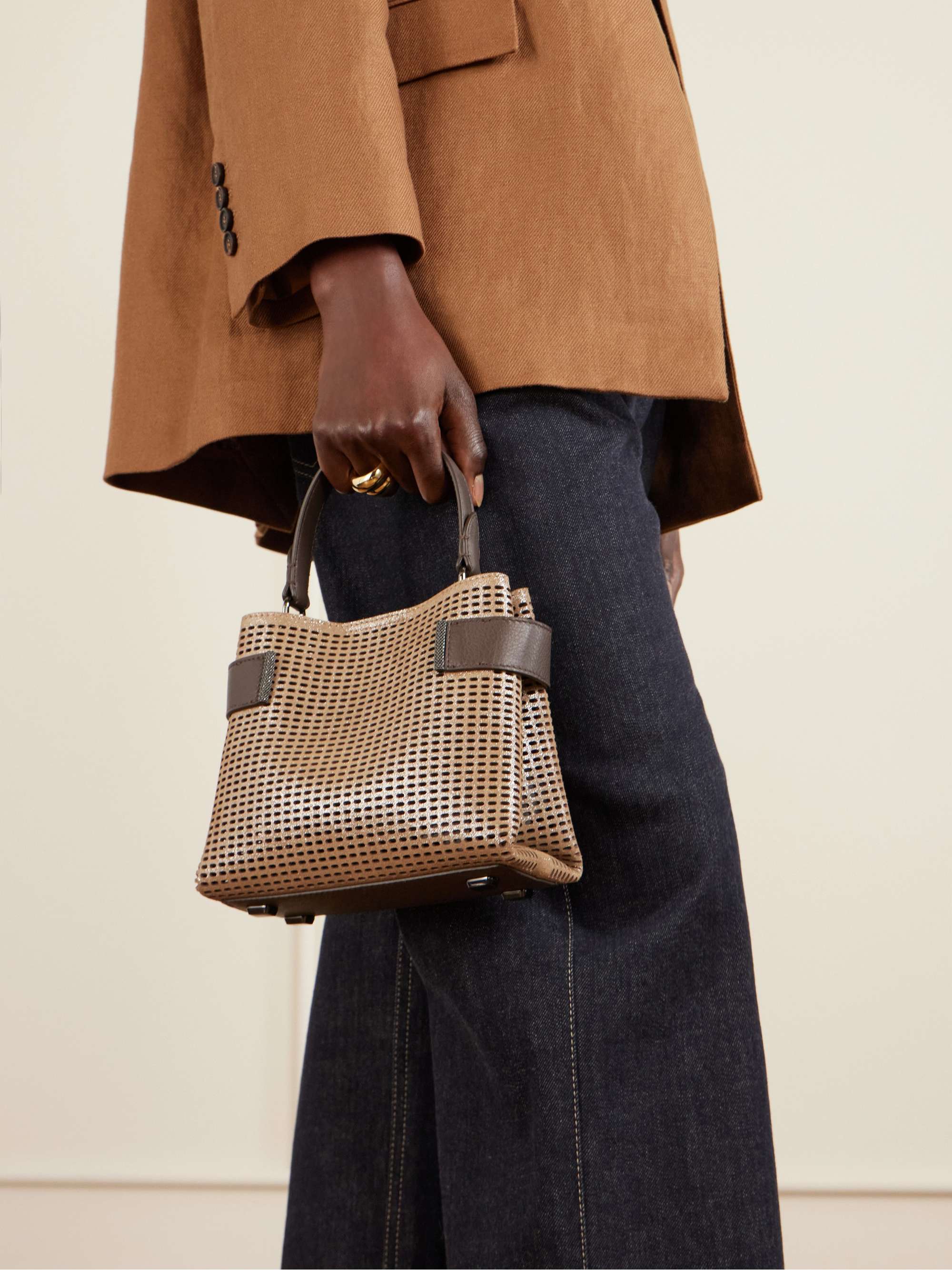 BRUNELLO CUCINELLI Essence small bead-embellished perforated