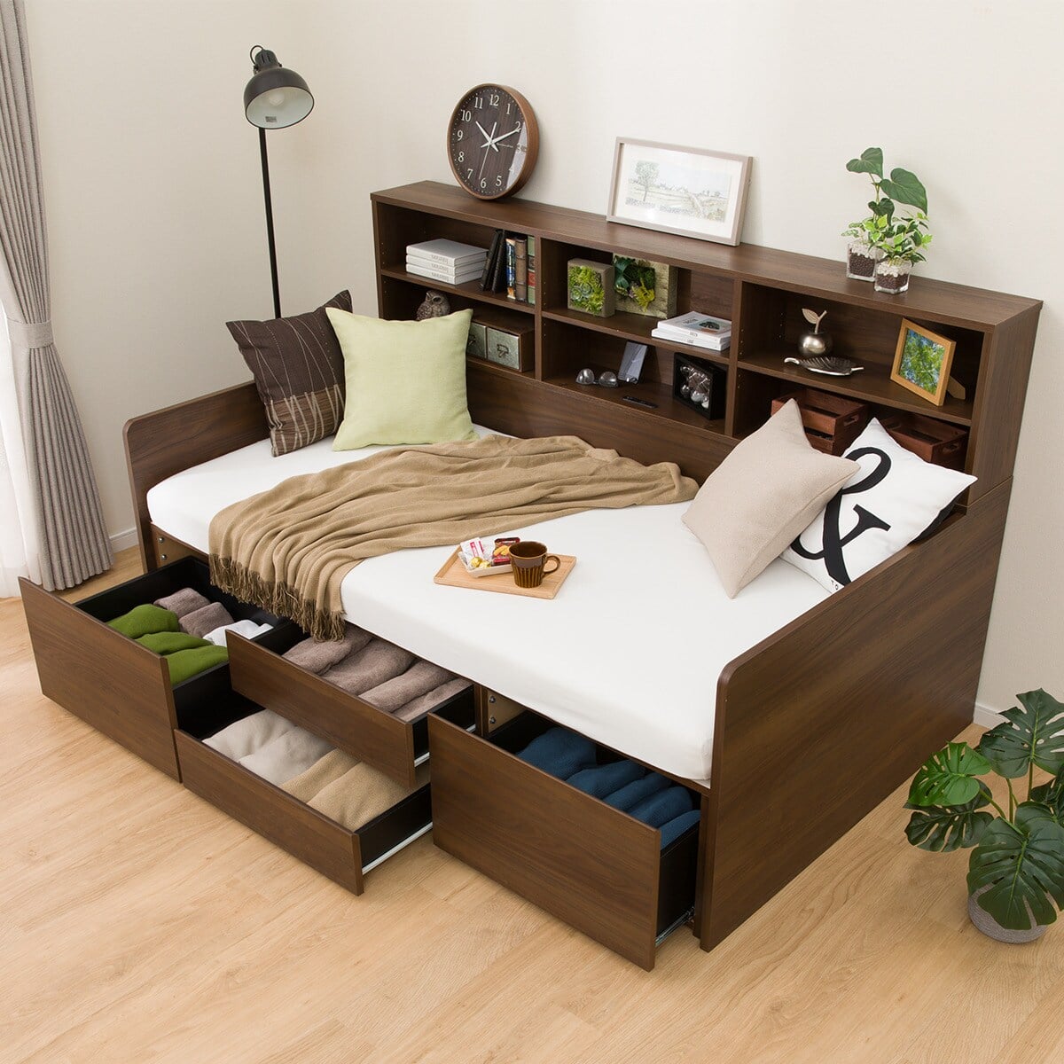 棚・引き出し付きデイベッド(ジオ チェスト40M MBR2) | ニトリネット