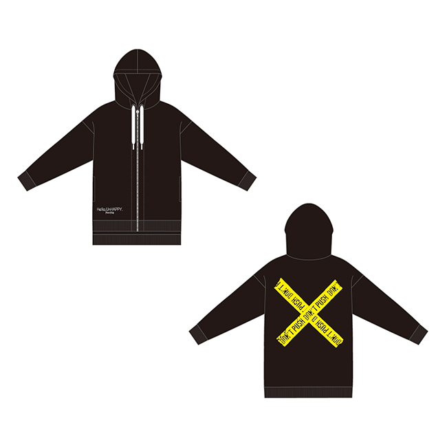 通販限定】Hello, UnHAPPY.ﾊﾟｰｶｰ[黄][FREE]×HELLCATPUNKS・ReoNa