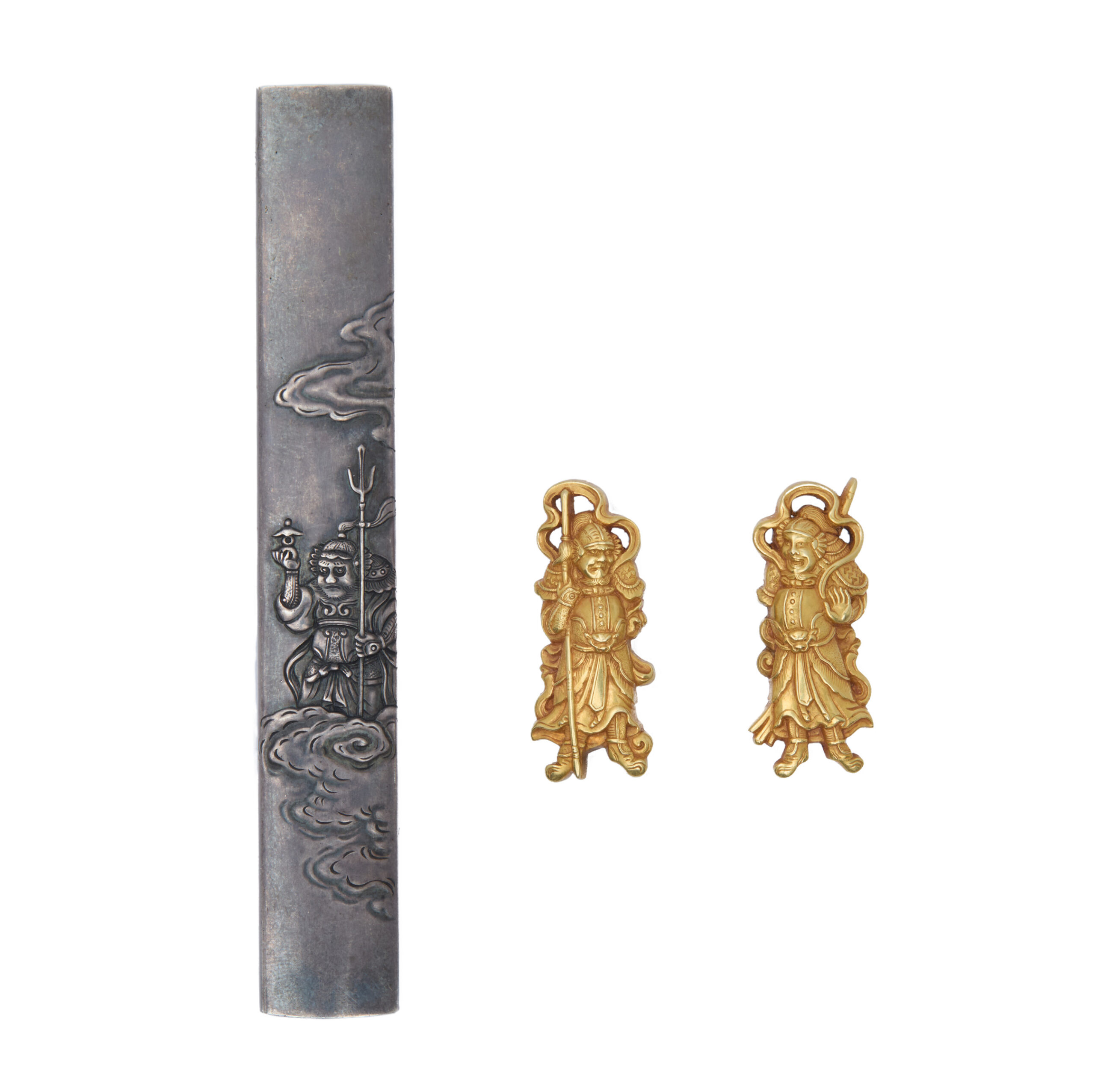 Edo period antique Kozuka and Menuki for Samurai Sword (KM-4