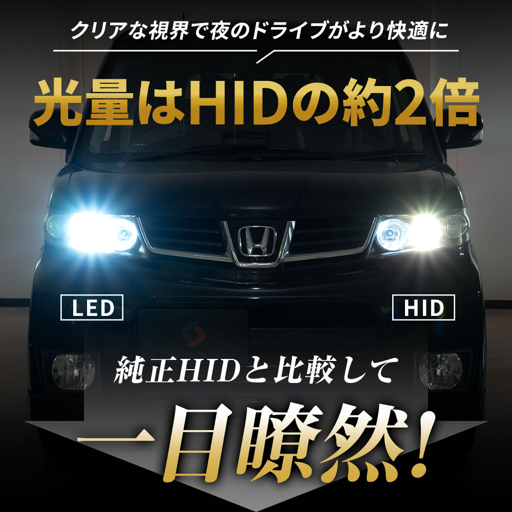 汎用 純正HID車両交換 LED ヘッドライトバルブ 2p HID 交換 LED化