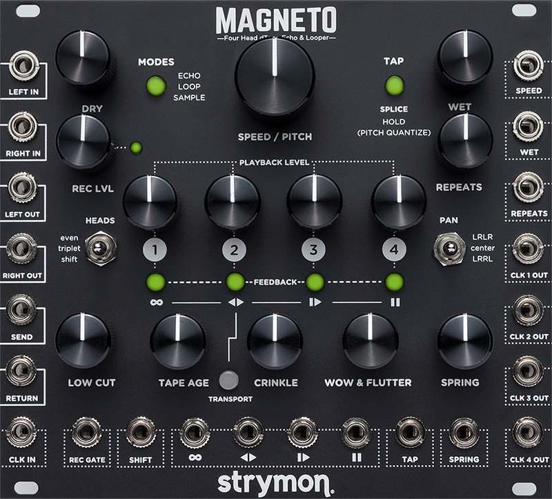 Strymonが放つユーロラック規格のエフェクトモジュール『Magneto』が