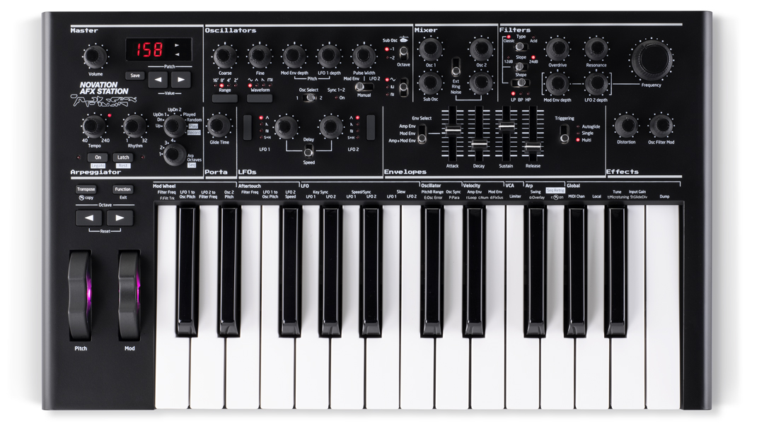 Aphex Twin監修の完全限定シンセサイザーNovation AFX STATIONの抽選