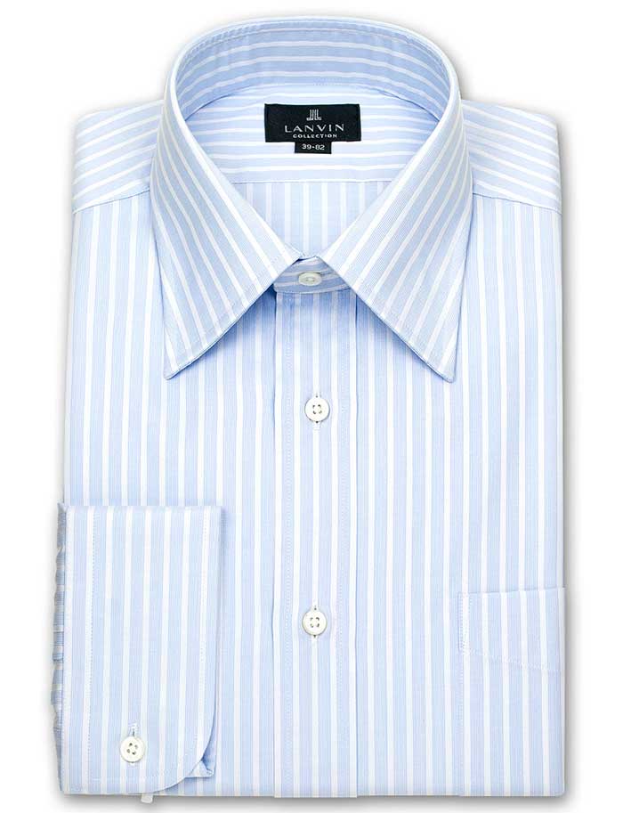 ワイシャツ ストライプ ブルー LANVIN| CHOYA SHIRT（チョーヤシャツ