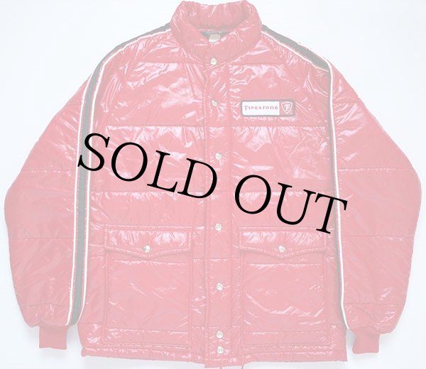 70s Swingster Firestone パッチ付き 中綿入り ナイロン レーシング