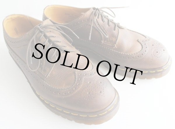 英国製 DR.MARTENSドクターマーチン ウイングチップ レザーシューズ 茶