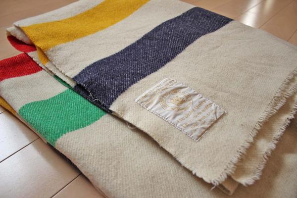 ビンテージ 英国製 HUDSON'S BAYハドソンズベイ マルチボーダー ウール