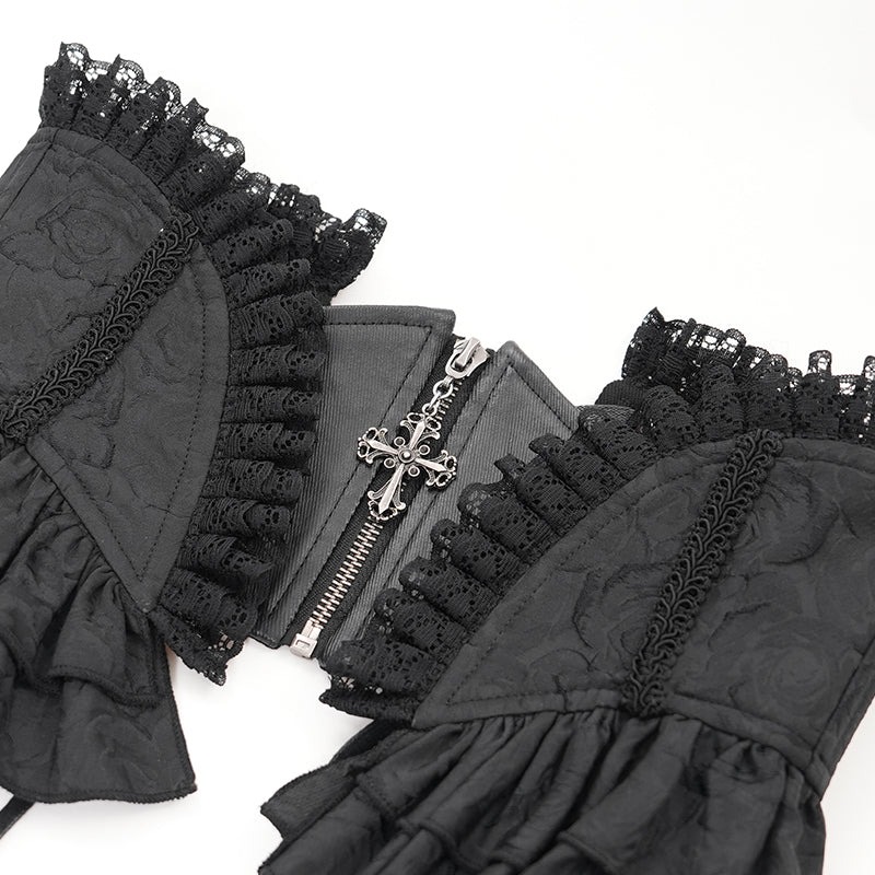 Gothic rose zipper jacquard corset / コルセットベルト【Devil
