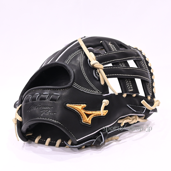 ミズノプロ 硬式用 1AJGH29823 ブラック×ブロンド紐 0980 内野手用