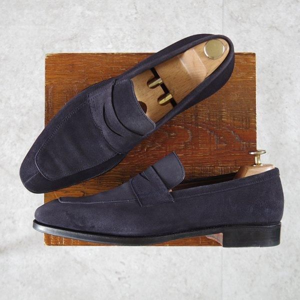 中古｜カルミナ 【コインローファー/スエード/紺】｜studio.CBR | 高級