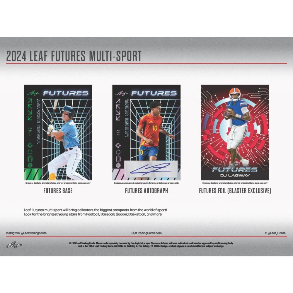 2024 Leaf Futures Multi-Sport Hobby Box | Steel City Collectibles