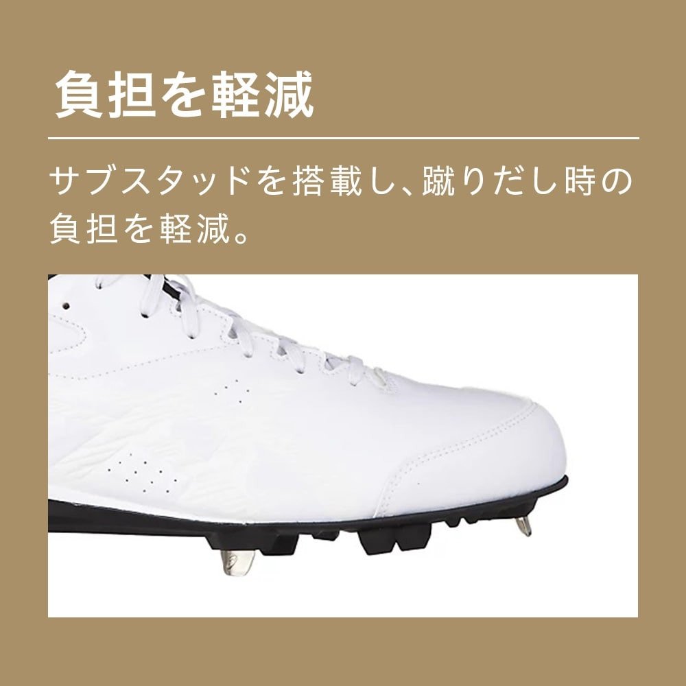 アシックス（ASICS）（メンズ）野球スパイク 黒 金具 一般 NEOREVIVE 4