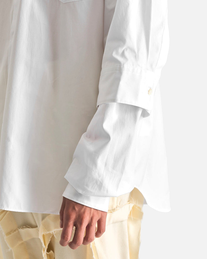 2 Sleeve Broad Shirt in White – SVRN