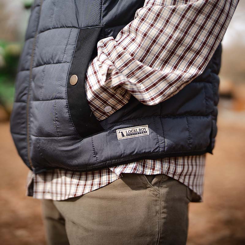 Local Boy Outfitters Brick Quilted Vest | Palmetto Moon
