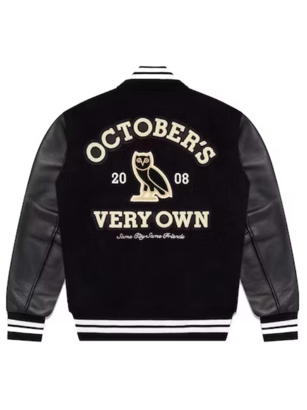 OVO Collegiate Varsity Jacket | Black Collegiate Jacket