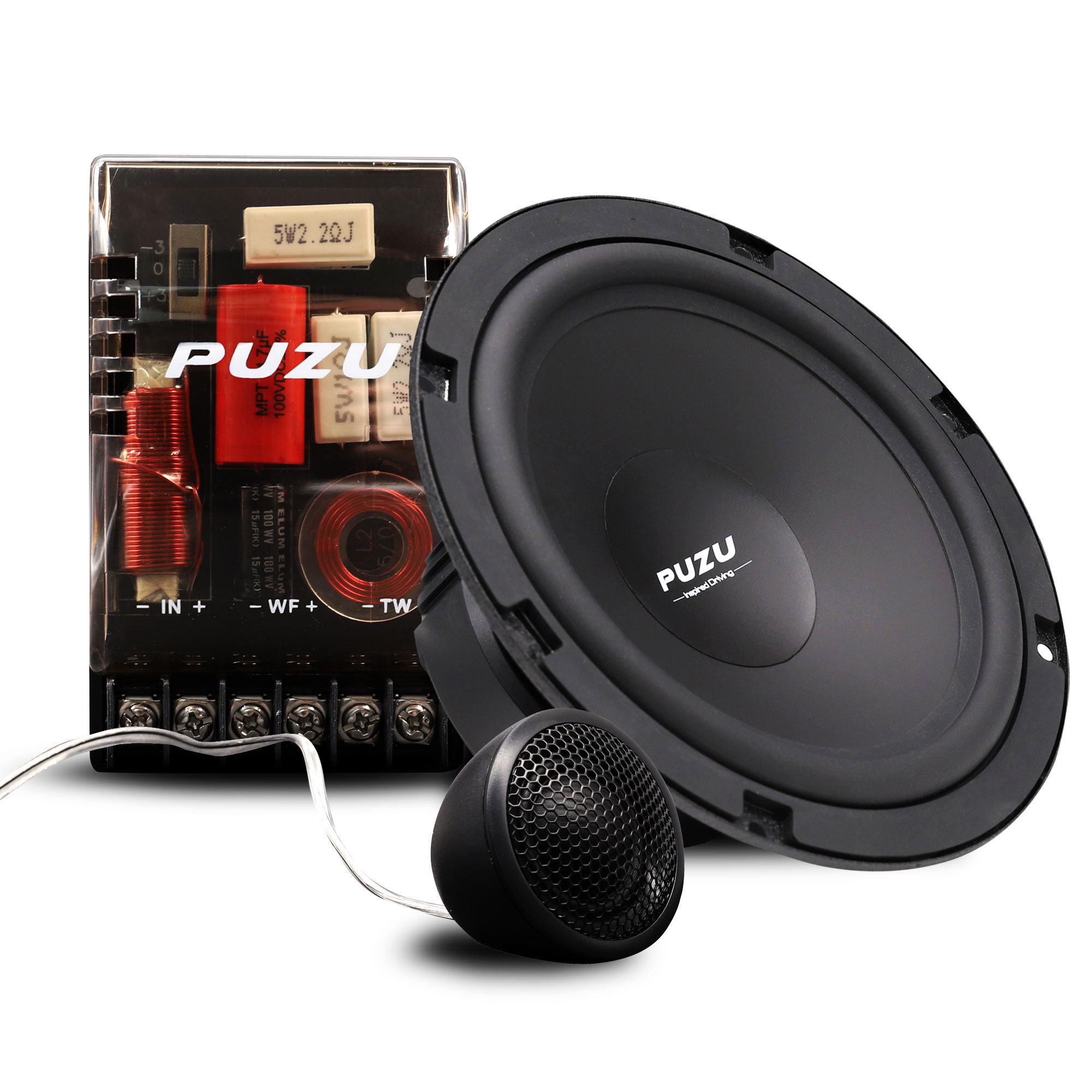PUZU PZ-6503S 2-way component car audio speaker with 180W output