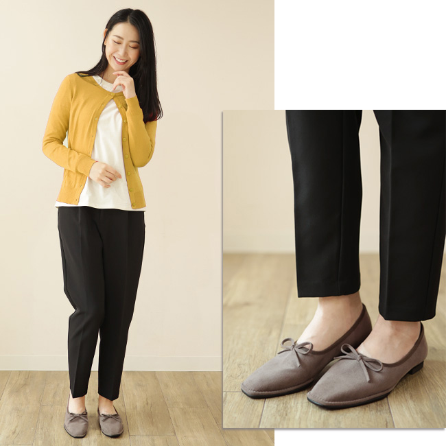 SUaSHI スウェイシー パンプス レディース フラット リボン 疲れにくい