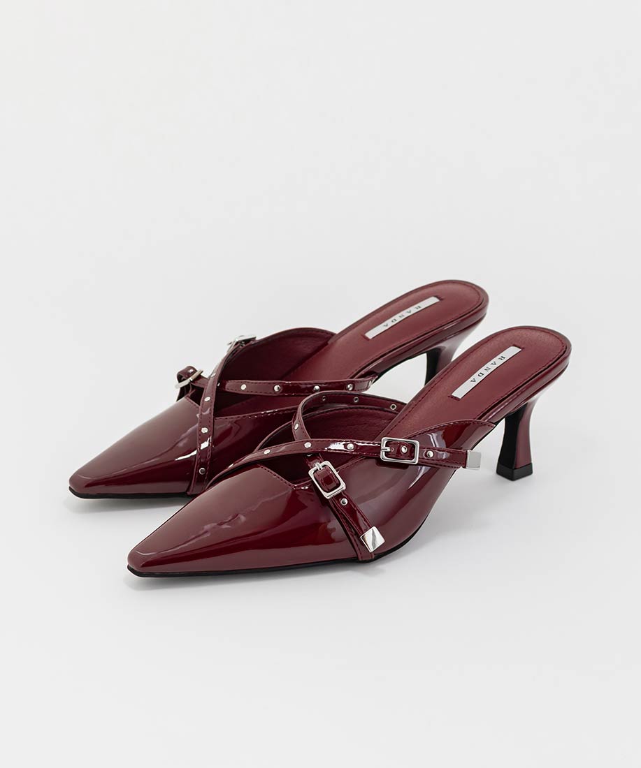 SALE】ミニスタッズ×クロスベルトミュールパンプスRANDA公式サイト