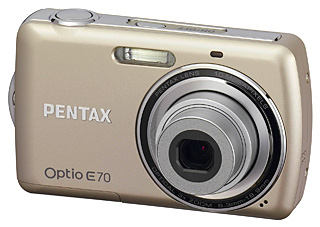 エントリークラスのコンパクトデジタルカメラ『PENTAX Optio E70