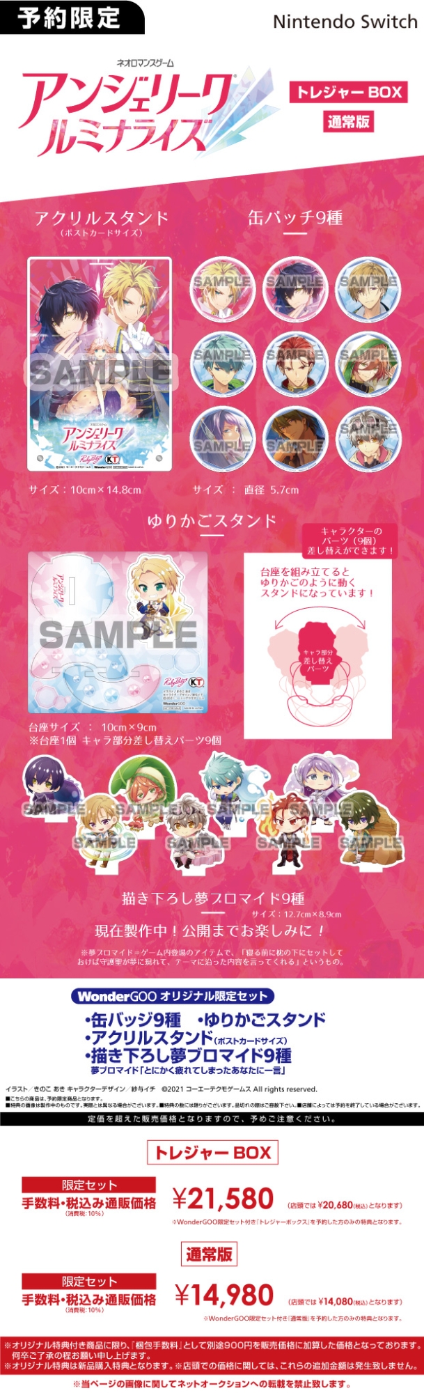 Nintendo Switch アンジェリーク ルミナライズ 通常版／トレジャーBOX