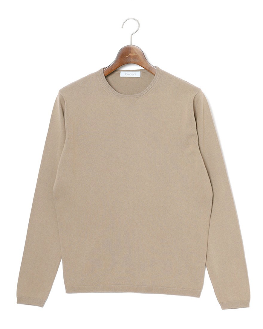 27G コットン 長袖クルーネックニット｜Cruciani（クルチアーニ