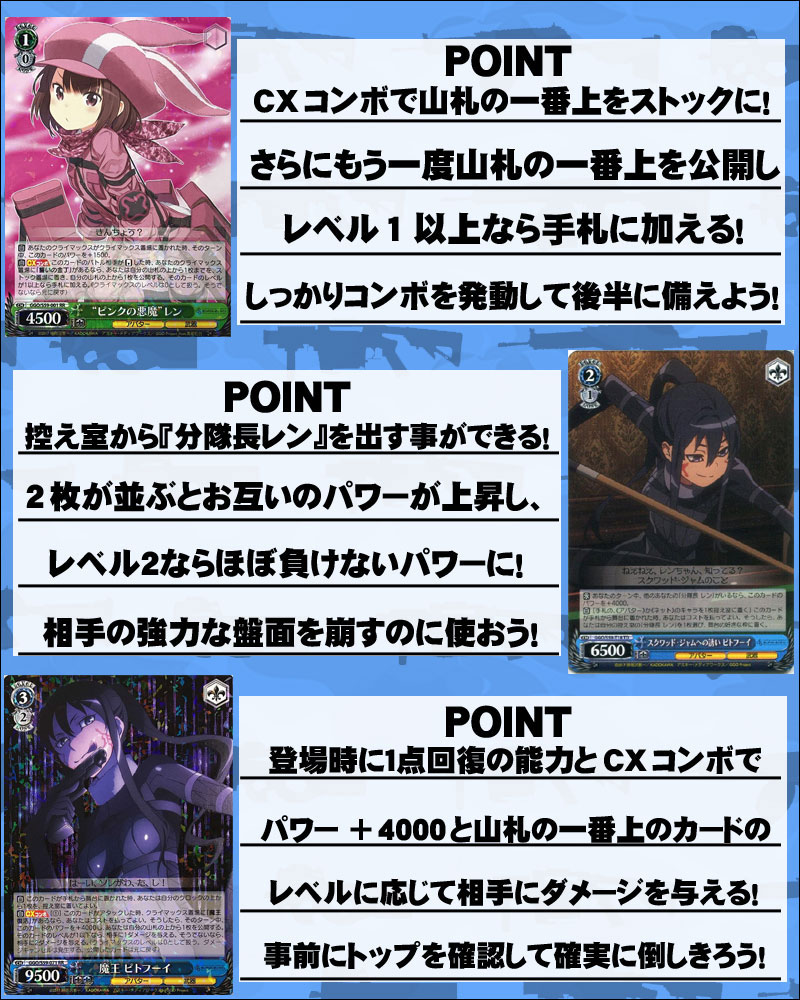 ガンゲイルオンライン】デッキレシピ&解説【ヴァイスシュヴァルツ