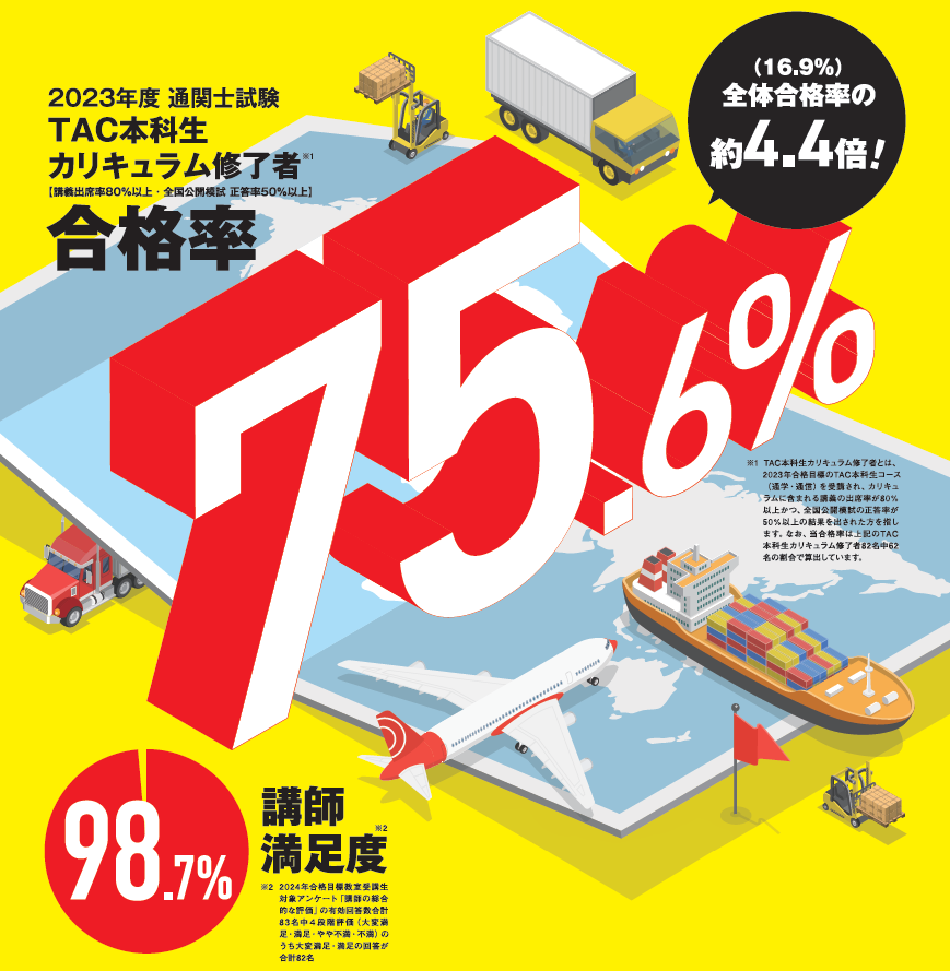 通関士」を目指すなら合格実績のTAC！｜通関士｜資格の学校TAC[タック]