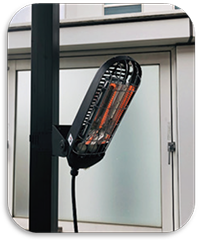 屋外用遠赤外線ヒーター ルッチョラ | 防塵・防水のスポット暖房機器