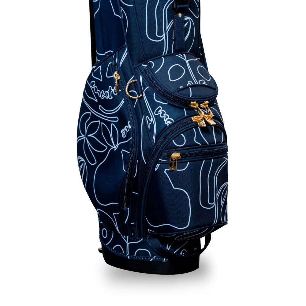 スタンドキャディバッグ＆ヘッドカバーセット（フローラル・ネイビー