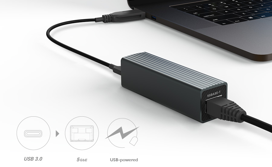 QNAP 正規代理店 USB 3.2 Gen 1 to 5GbEアダプター QNA-UC5G1T｜テック