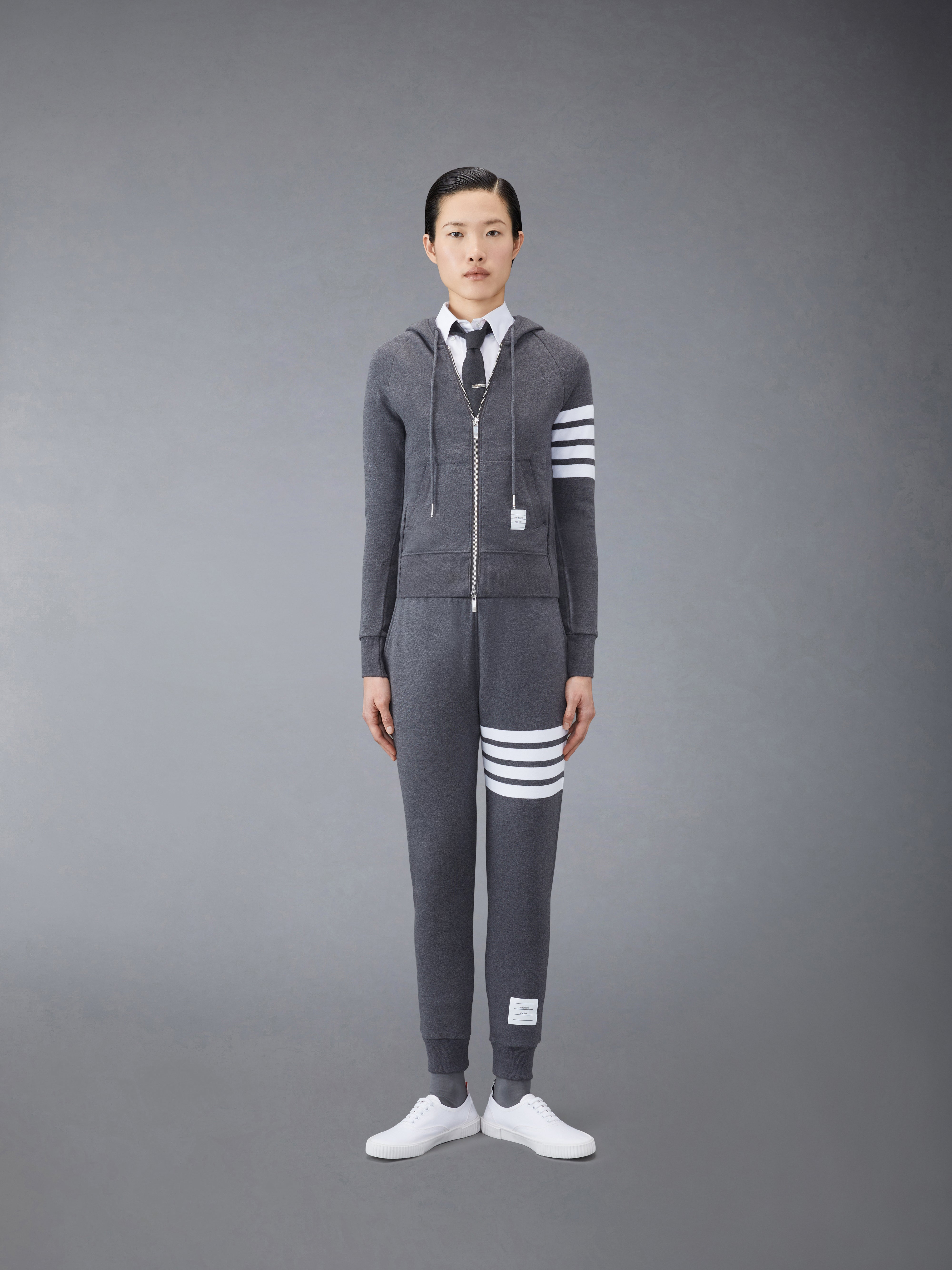 Classic Loopback 4 Bar Full Zip Hoodie | Thom Browne
