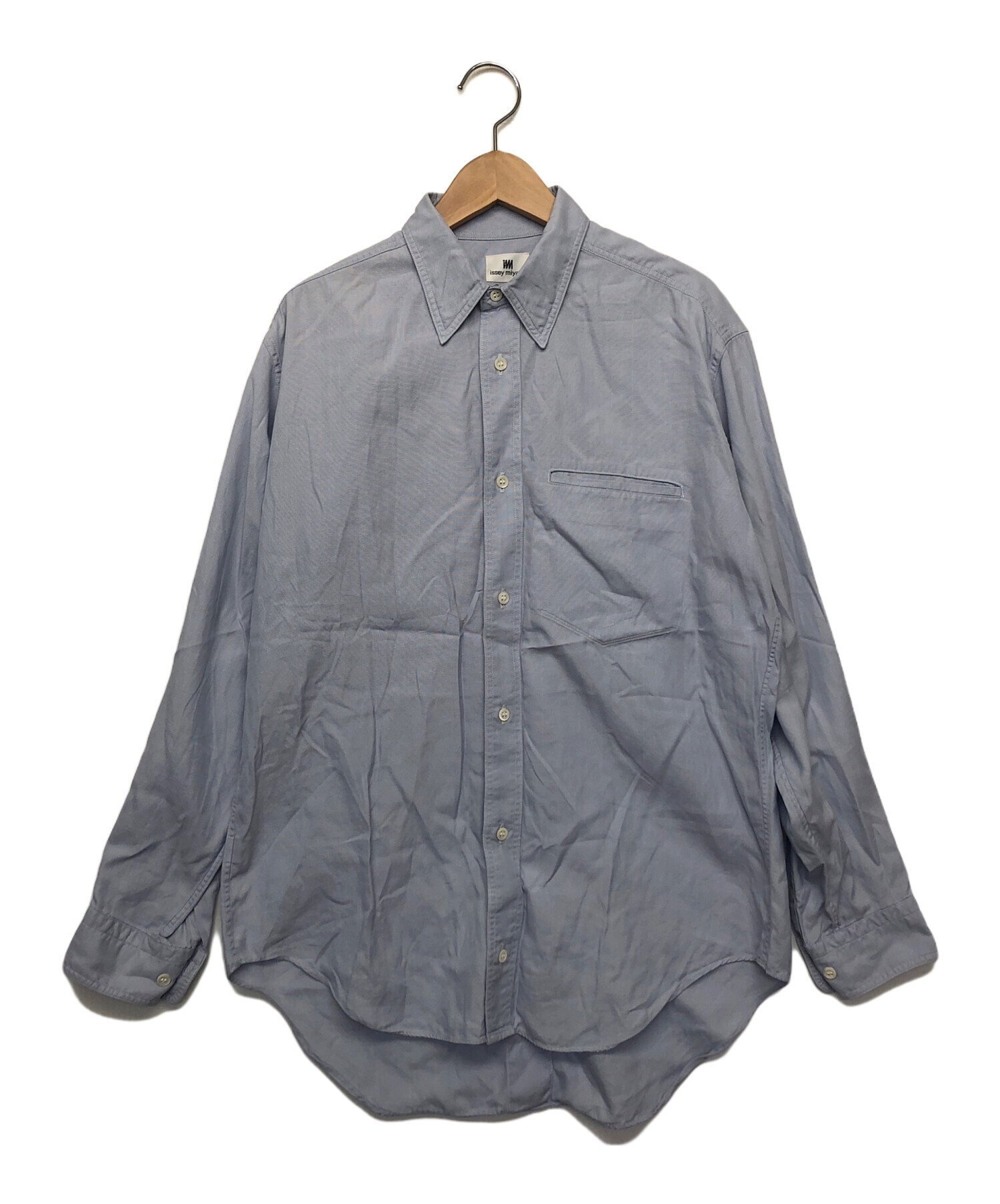 中古・古着通販】ISSEY MIYAKE (イッセイミヤケ) 長袖シャツ ブルー