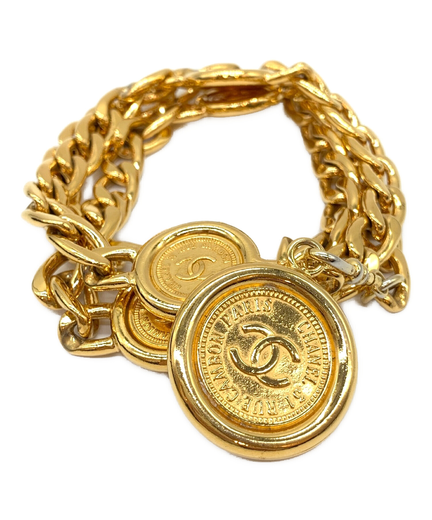 中古・古着通販】CHANEL (シャネル) コインモチーフチェーンベルト