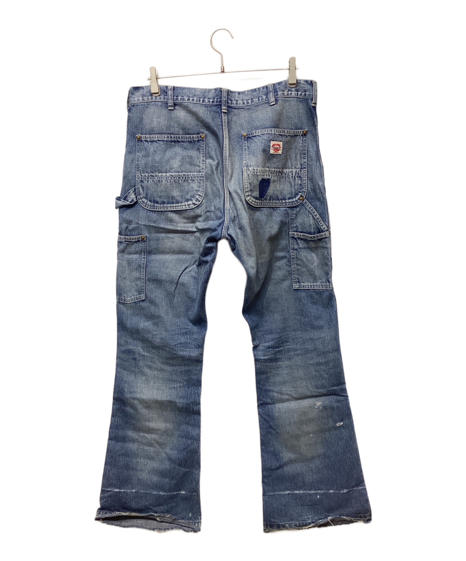 SAINT MICHAEL ヴィンテージ加工 ダブルニー オーバーオール デニム