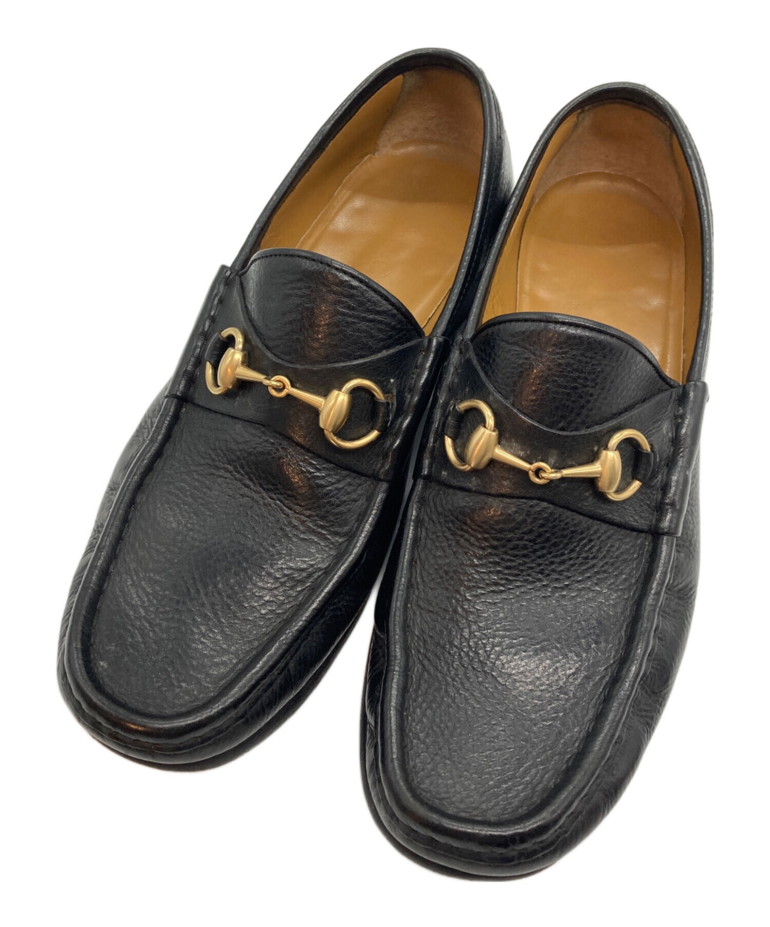 中古・古着通販】GUCCI (グッチ) ホースビットローファー ブラック