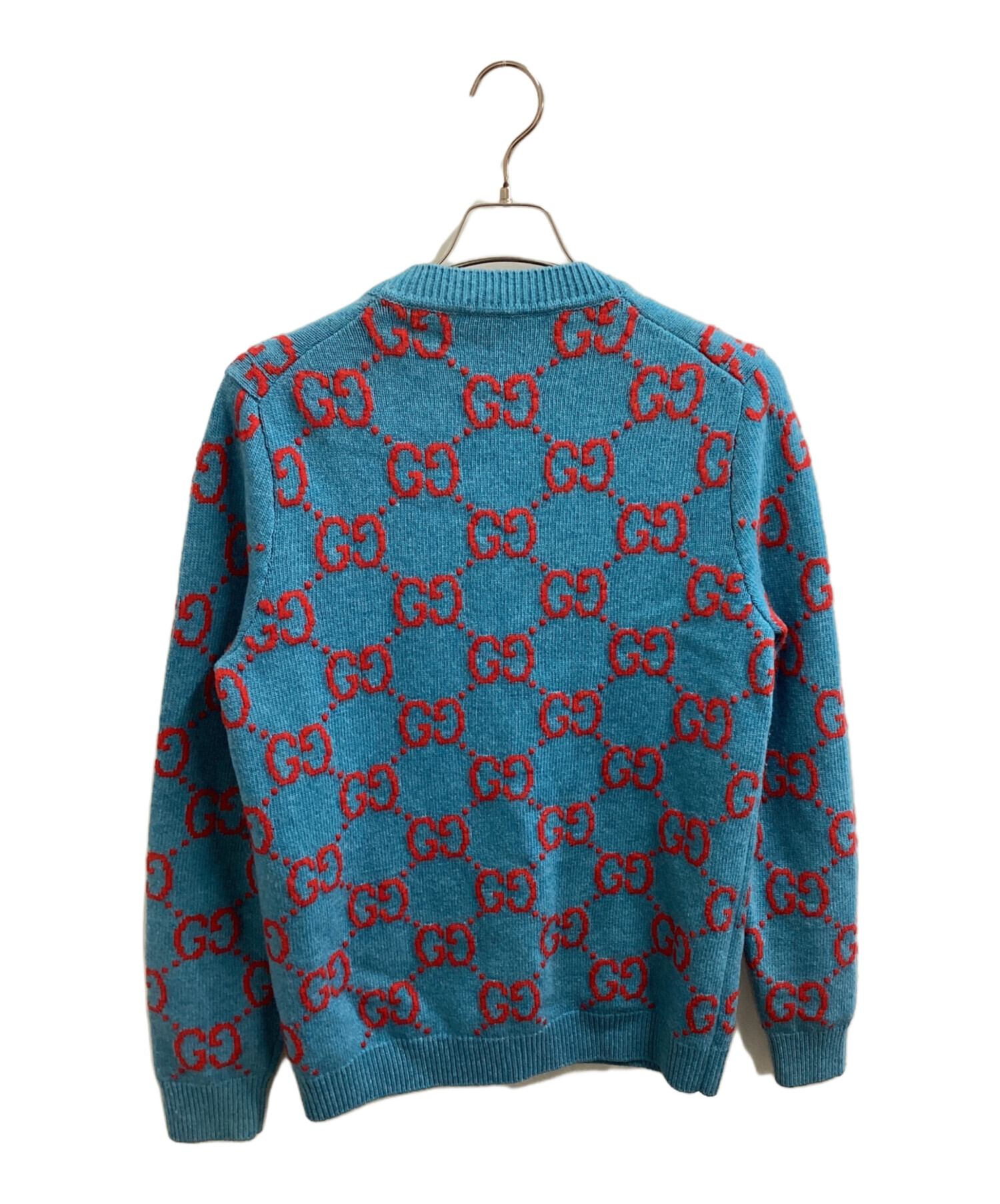 中古・古着通販】GUCCI (グッチ) GGロゴインターシャウール