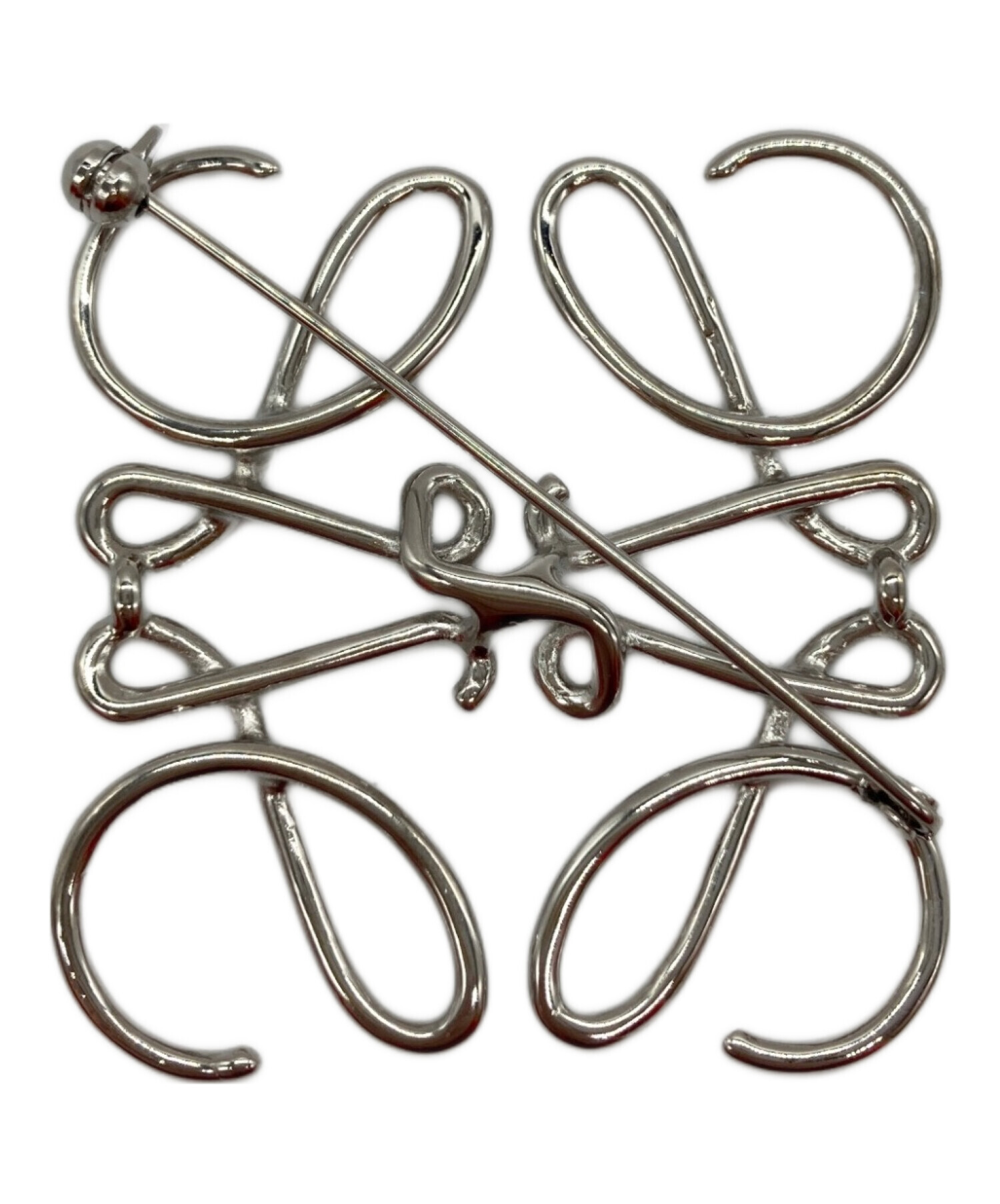 中古・古着通販】LOEWE (ロエベ) アナグラムブローチ シルバー