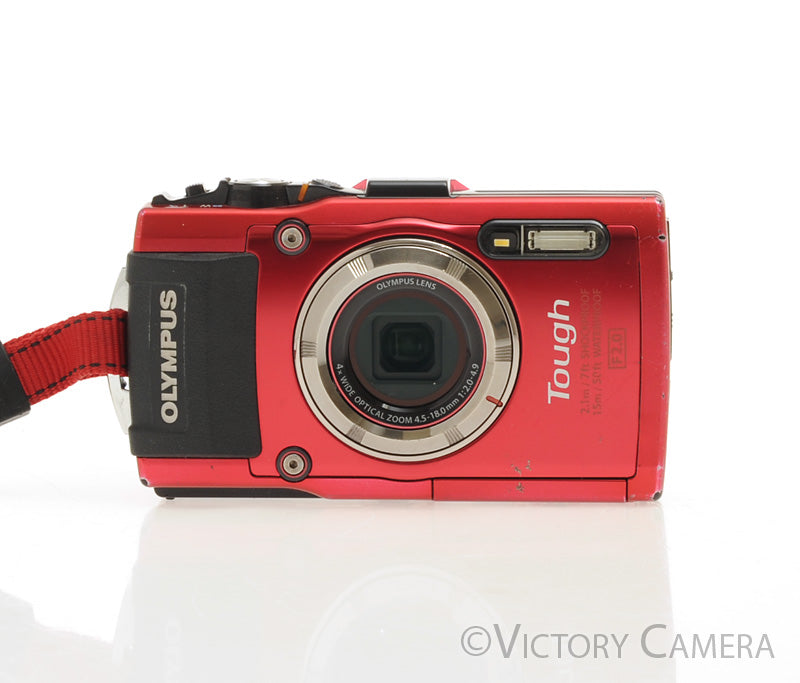 Olympus Stylus TG-3 Red 16MP Waterproof Shockproof Digital Camera [EXC