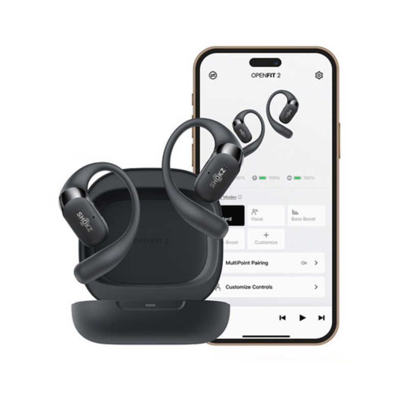 Shokz OpenFit 2 SKZ-EP-000045 [ブラック]｜パソコン・スマートフォン