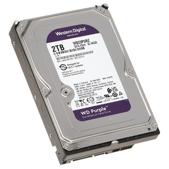 WD Western Digital WD23PURZ,2TB,5400,3.5in,SATA3 - 66685