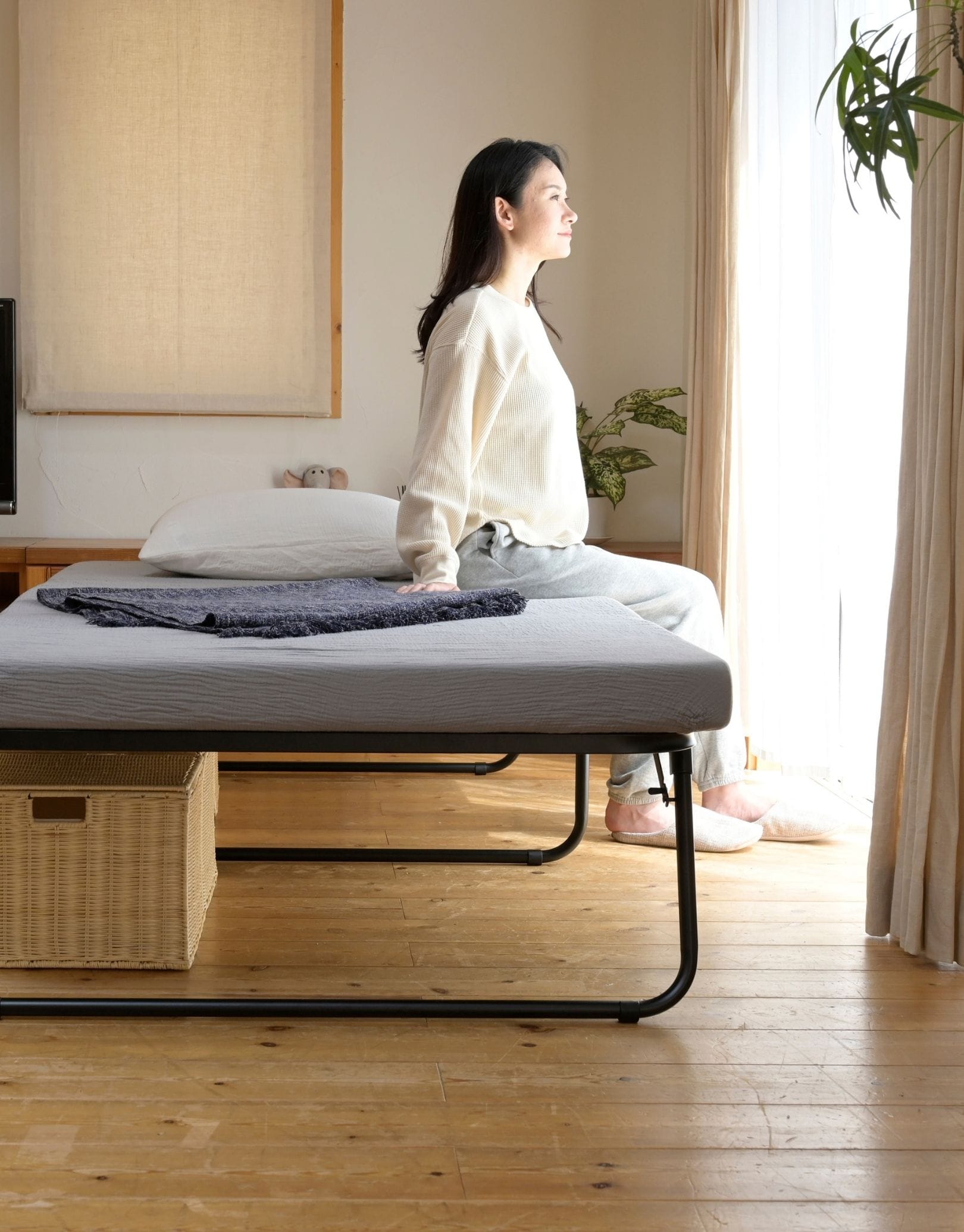 ベッドフレーム 完成品 シングル 幅97奥行195高さ36cm 山善 | 山善