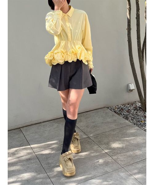 LILY BROWN（リリーブラウン） ブラウス シャツ ホイップフリルヘム